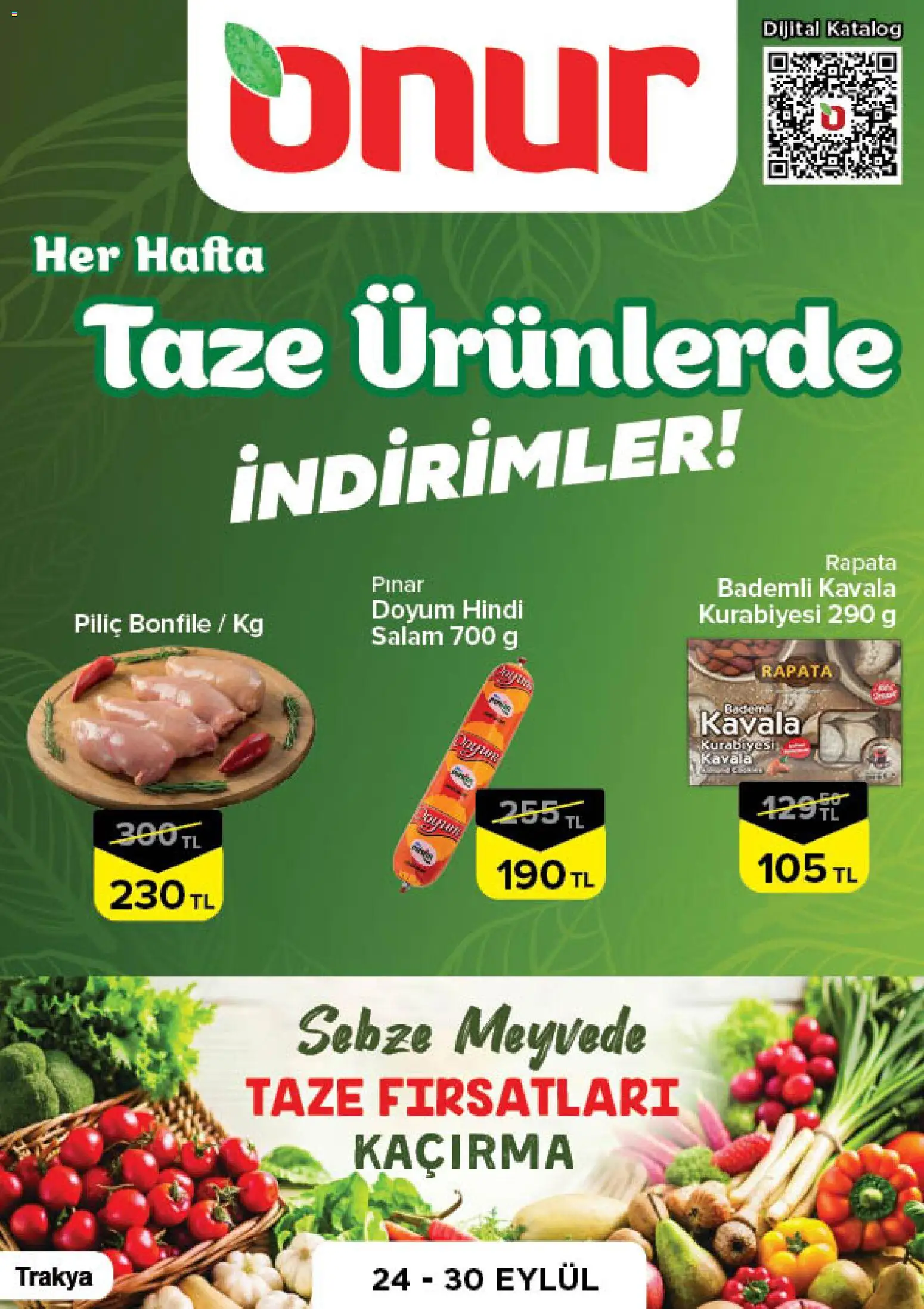 Onur Market Onur Market - Trakya 24.09.2026 - Broşürünün önizlemesi