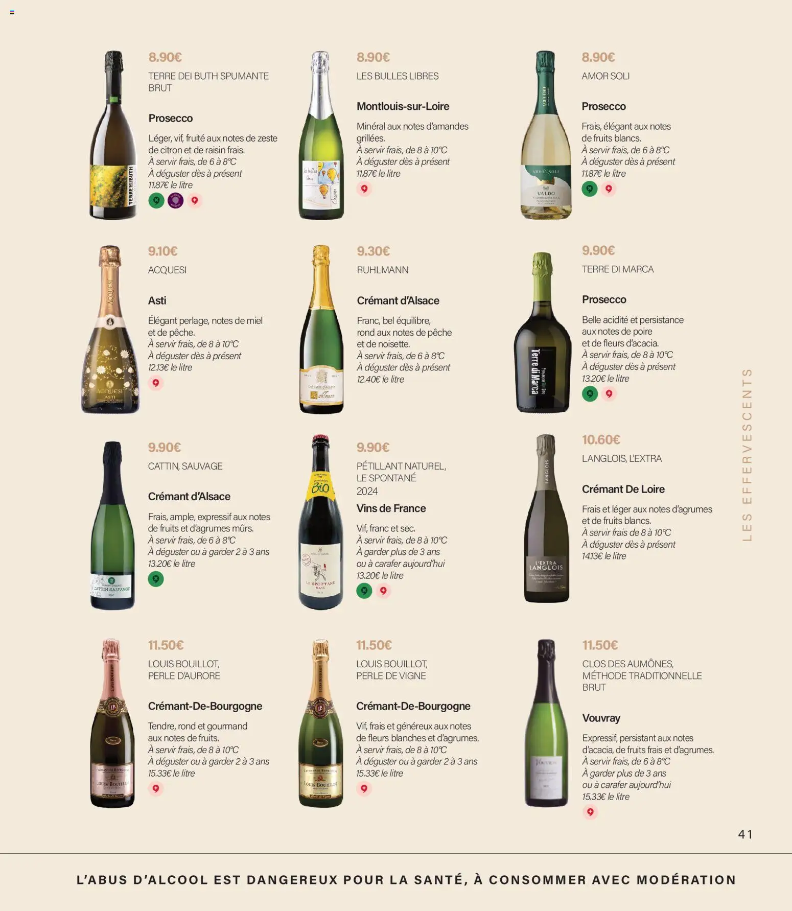 Prévisualisation de Monoprix - Guide foire aux vins du magasin Monoprix formulaire valide 11/09/2026 - Fruits, Prosecco, Citron, Poire, Raisin, Crémant, Crémant de Loire, Crémant d'alsace