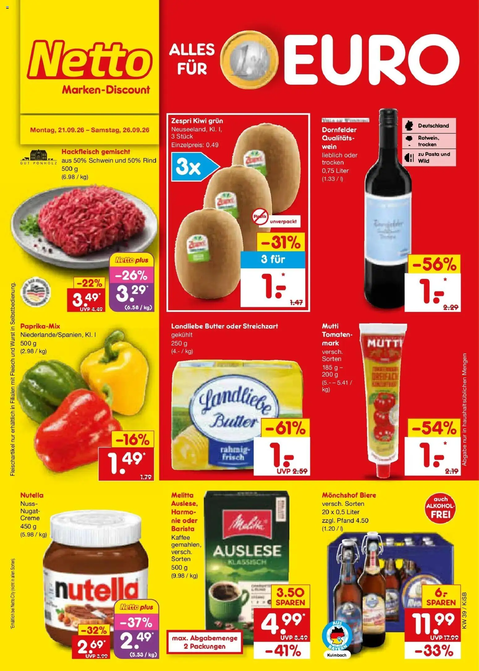 Vorschau von dem Prospekt des Geschäftes Netto Marken-Discount, gültig ab dem 21.09.2026