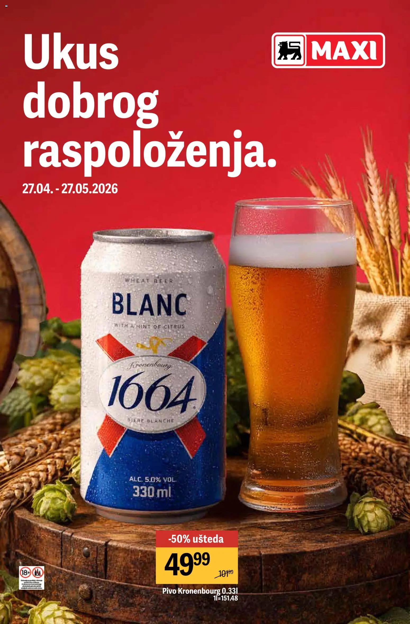 Pregled Maxi kataloga - važi od 27.04.2026 - Pivo