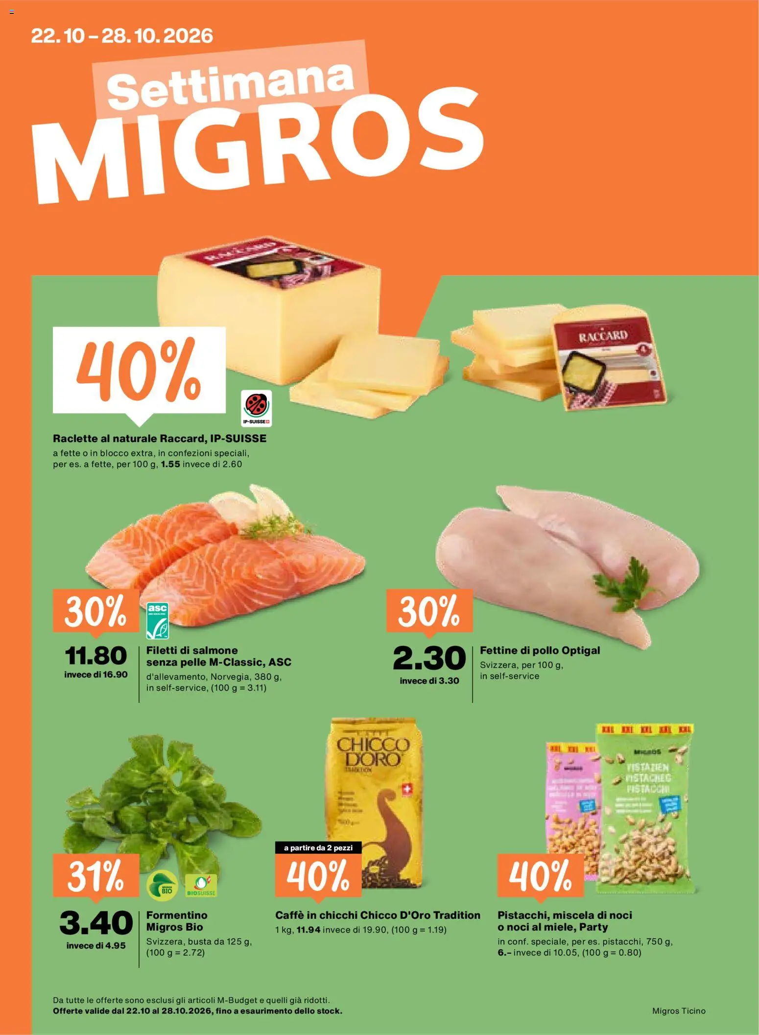 Vorschau des Merkblatts Migros aktionen IT vom Shop Migros gültig von 22.10.2026 bis 28.10.2026 - Raclette