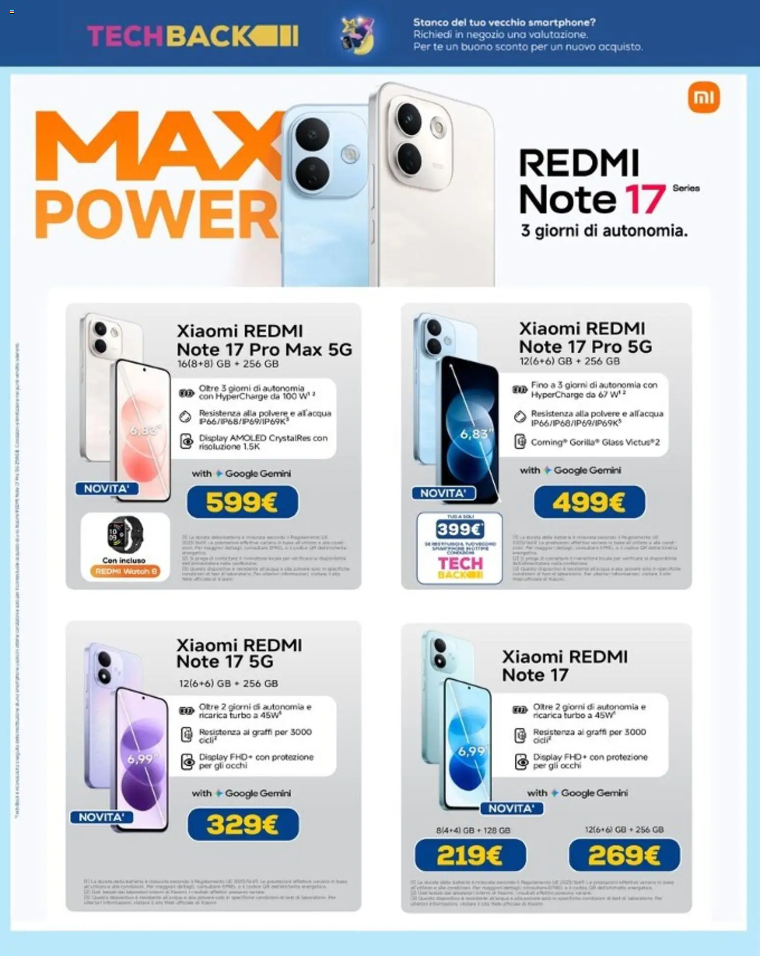 Anteprima dell'opuscolo Euronics volantino dal negozio Euronics valido da 10/09/2026 - Xiaomi, Smartphone, Tè