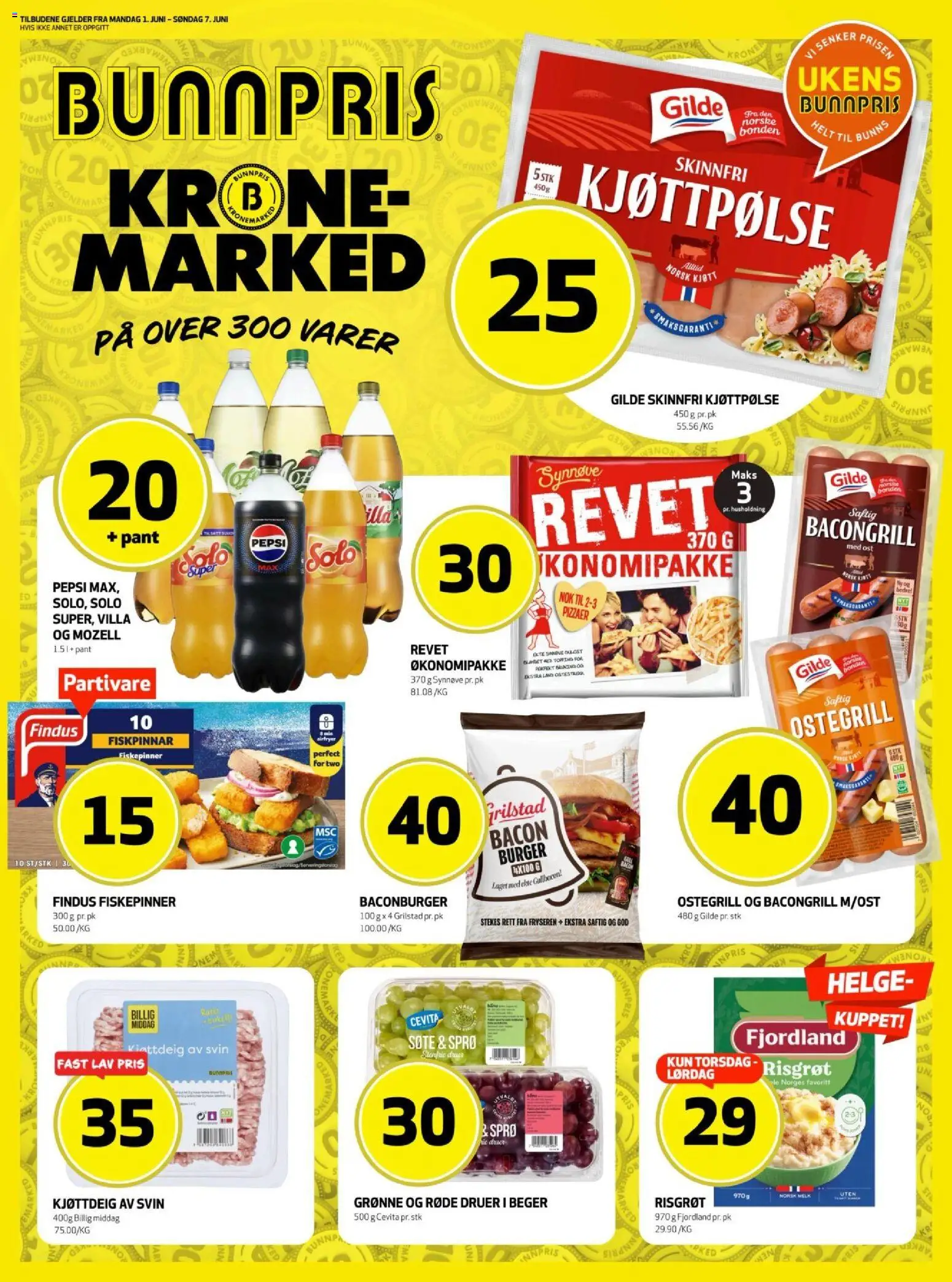 Forhåndsvis Bunnpris kundeavis fra butikk Bunnpris gyldig fra 01/06/2026