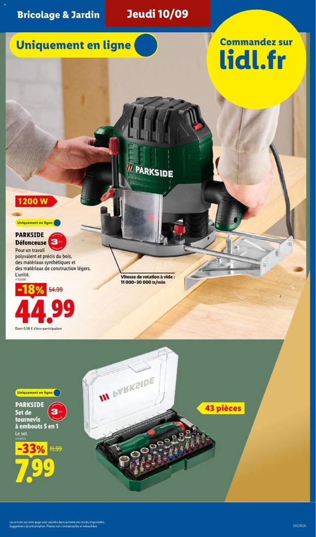 Nouveau catalogue Lidl à partir du 10/09