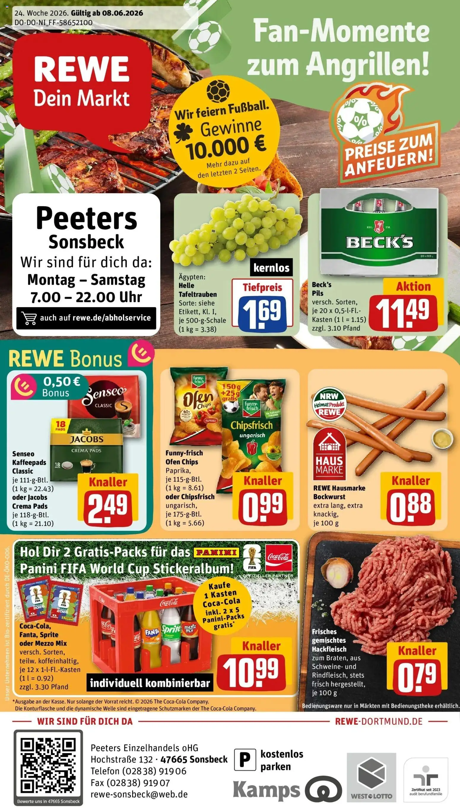 Vorschau von dem Prospekt des Geschäftes Rewe, gültig ab dem 08.06.2026