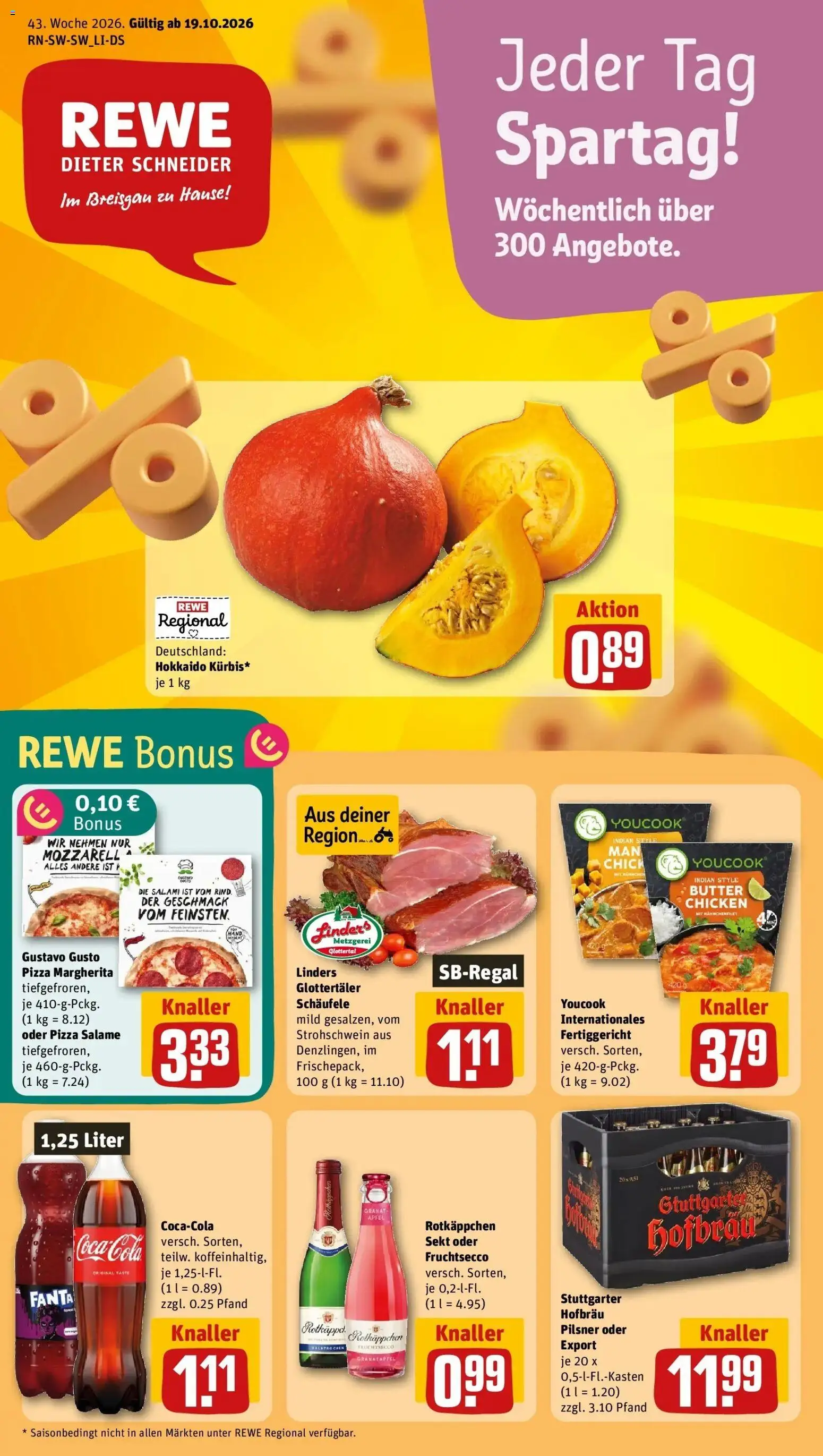 Vorschau von dem Prospekt des Geschäftes Rewe, gültig ab dem 19.10.2026