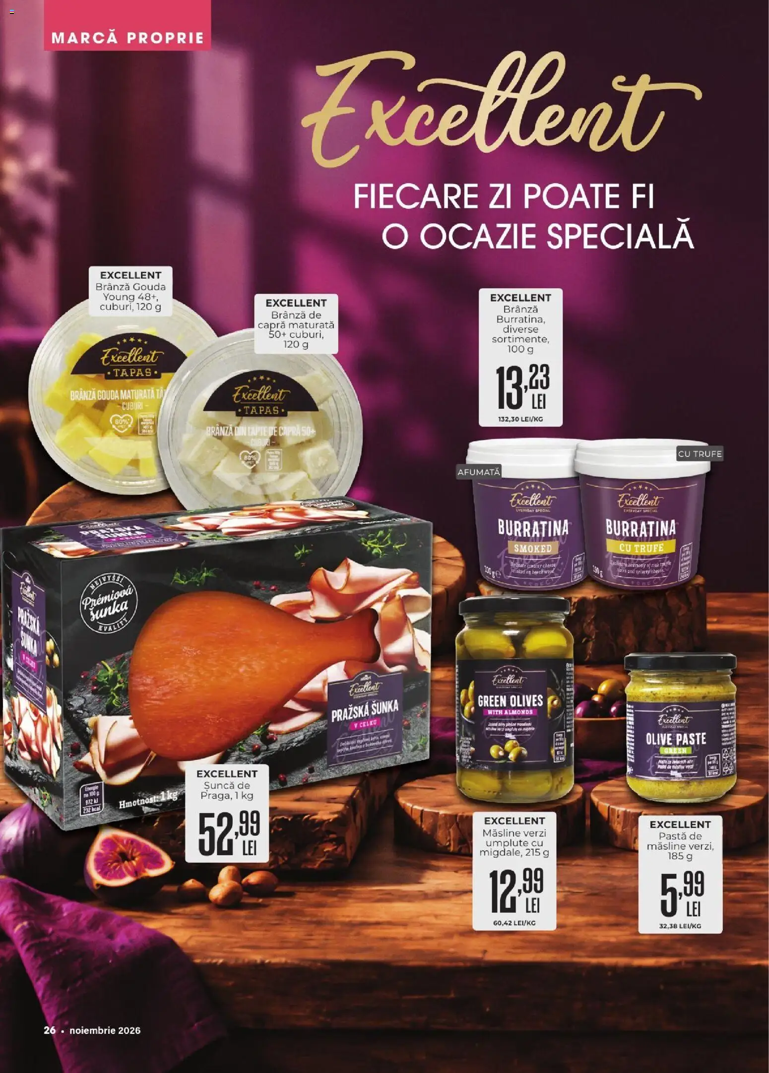 Previzualizarea de cataloage: Mega Image Mega Image Catalog Noiembrie valabil de la 01.11.2026 - Paste, Lapte, Brânză, Șuncă, Măsline, Gouda, Branza capra