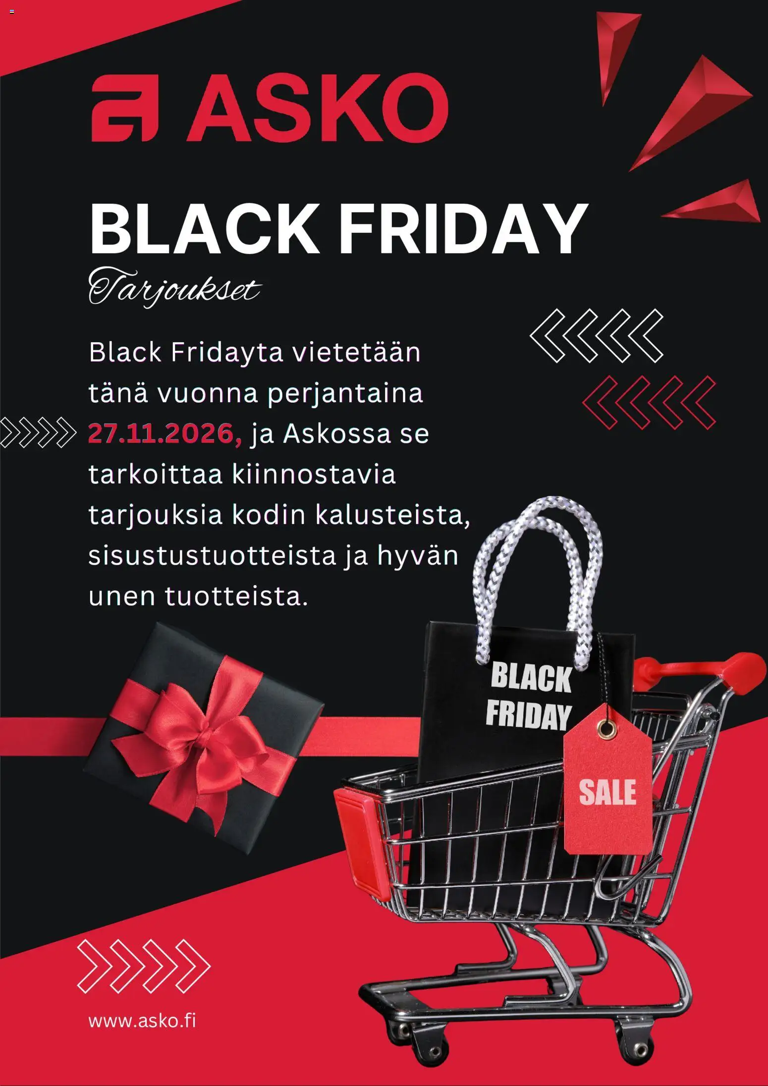 Kaupan Asko Asko Black Friday -ennakkoilmoitus esikatselu, voimassa 12/10/2026