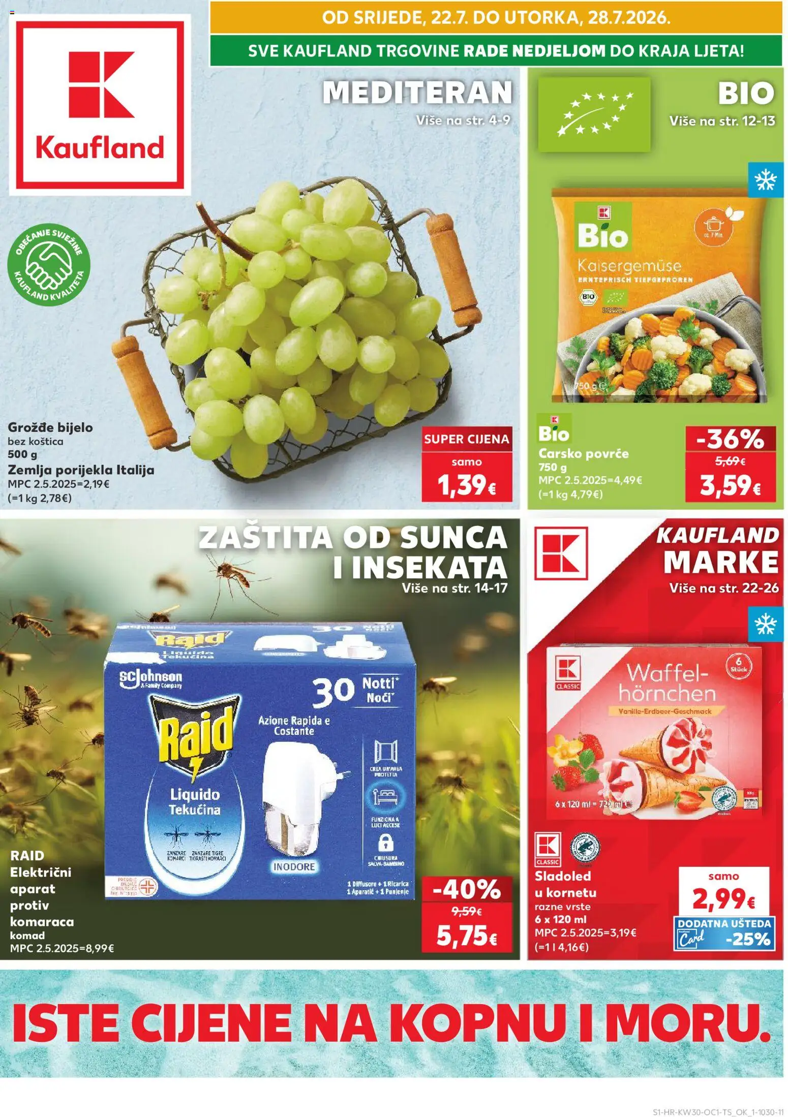 Pregled letka Slavonski Brod trgovine Kaufland vrijedi od 22.07.2026