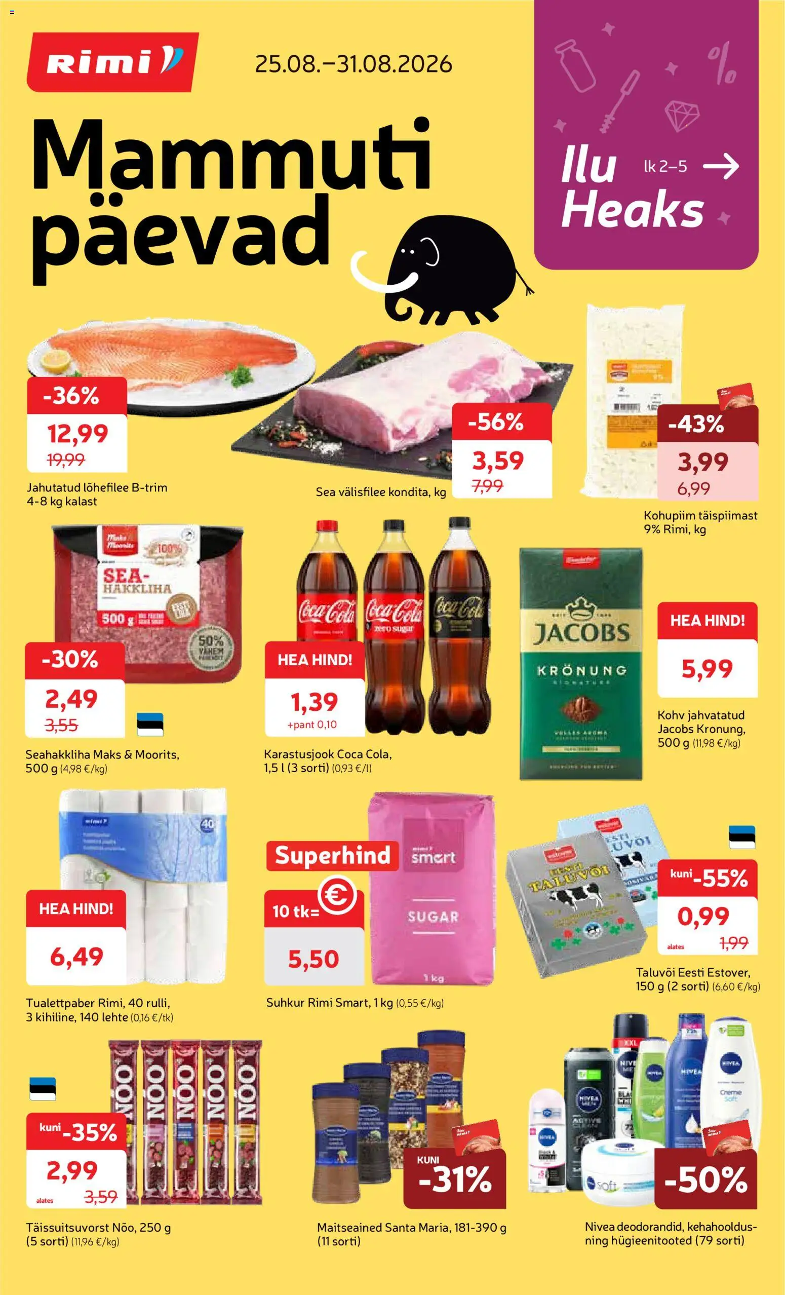 Rimi kliendilehe eelvaade alates 25.08.2026