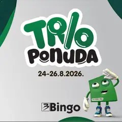 Pregled letka Bingo Top ponuda trgovine Bingo vrijedi od 24.08.2026