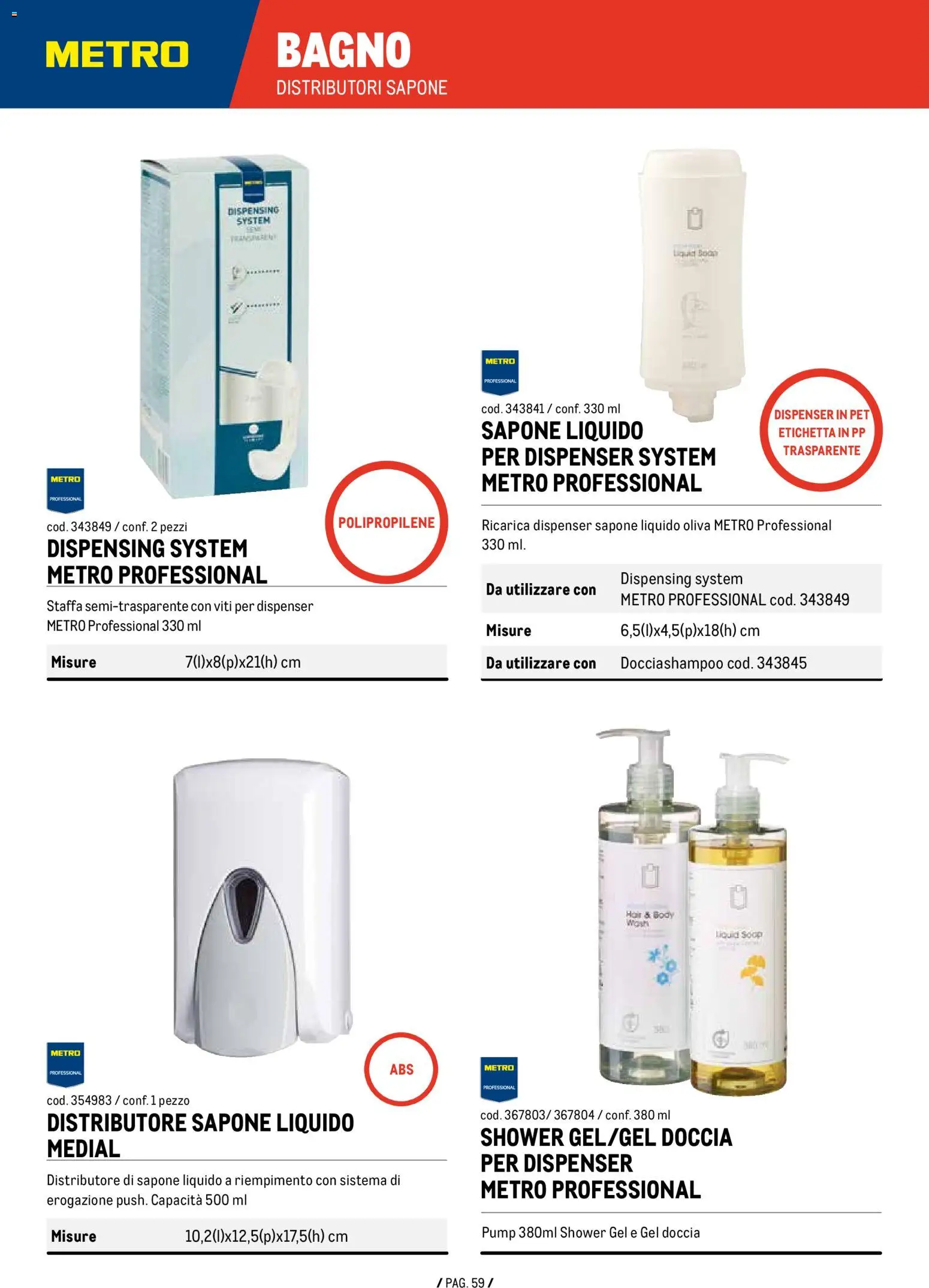 Anteprima dell'opuscolo Volantino Detergenza dal negozio Metro valido da 07/01/2026 - Bagno, Doccia, Sapone, Gel doccia