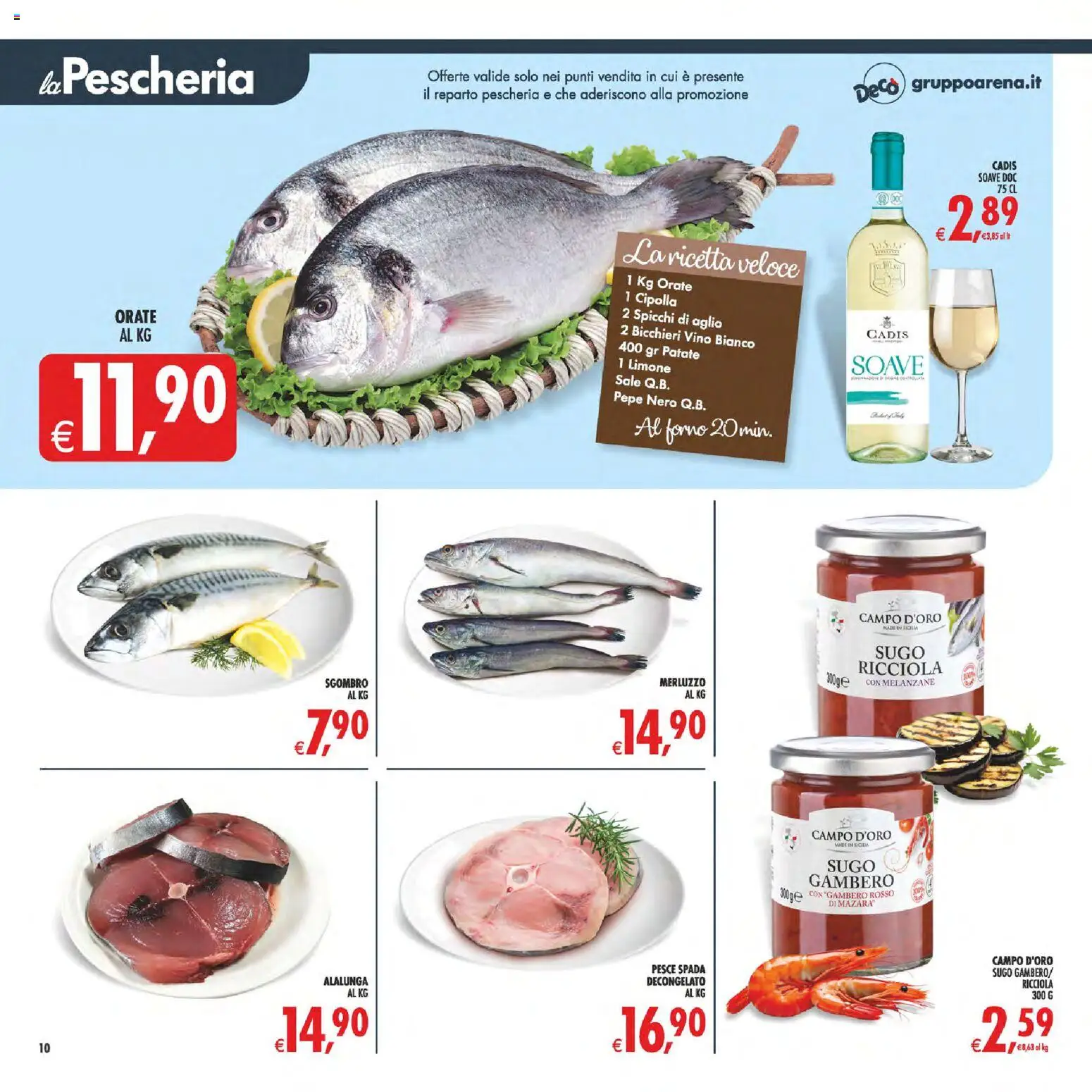 Anteprima dell'opuscolo Decò volantino Maxistore, Supermercati, Local Sicilia dal negozio Decò valido da 01/09/2026 - Vino, Pesce spada, Merluzzo, Sale, Melanzane, Patate, Aglio, Vino bianco