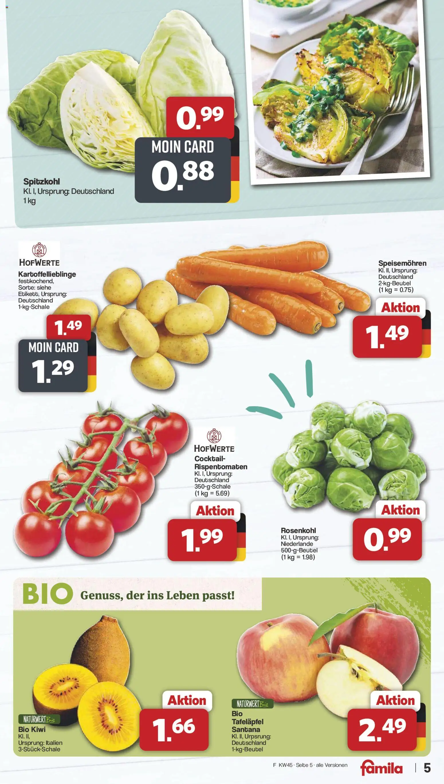 Vorschau von dem Prospekt des Geschäftes Famila Nordwest, gültig ab dem 02.11.2026 - Kiwi