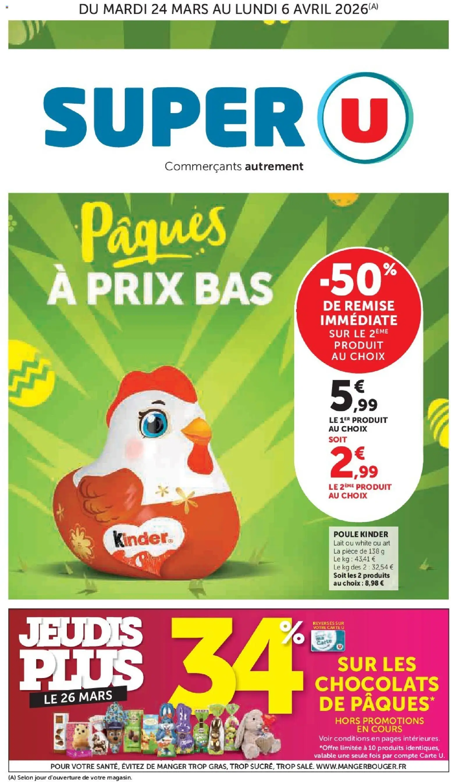 Prévisualisation de Super U catalogue du magasin Super U formulaire valide 24/03/2026 - Lait