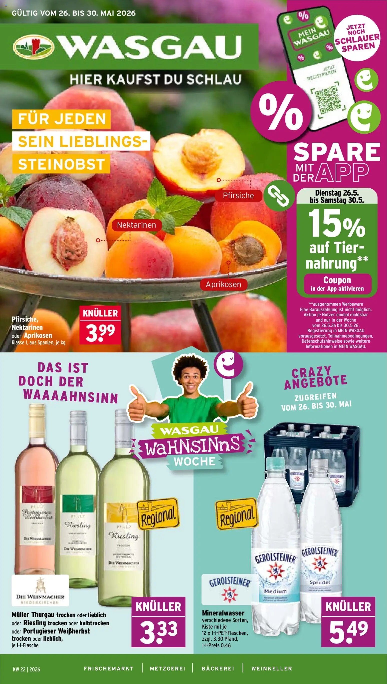 Vorschau von dem Prospekt des Geschäftes Wasgau, gültig ab dem 26.05.2026