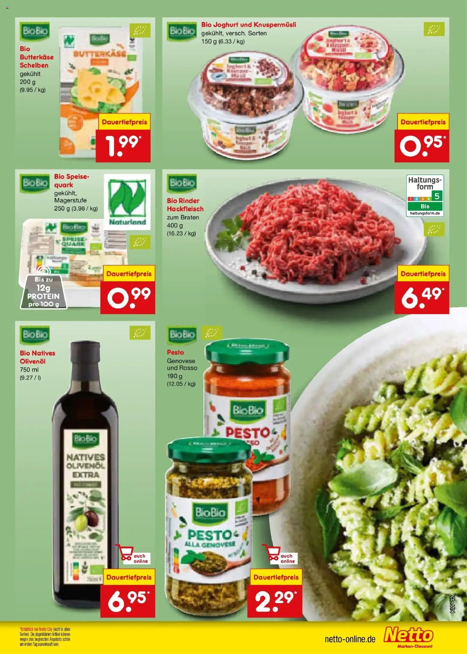 Vorschau von dem Prospekt des Geschäftes Netto Marken-Discount, gültig ab dem 12.10.2026 - Joghurt, Quark, Hackfleisch, Olivenol