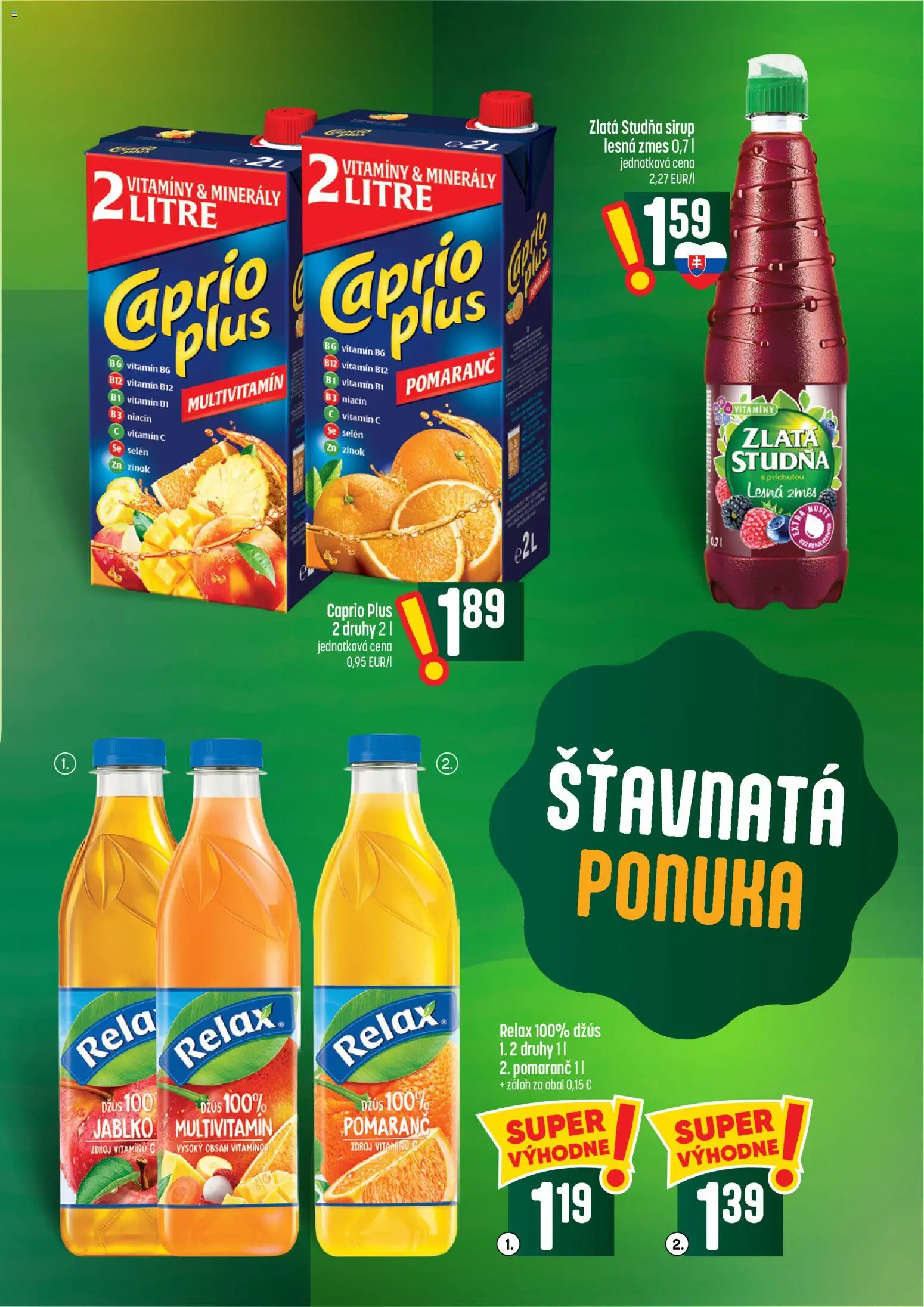 Náhľad COOP Jednota letáku platného od 08.10.2026 - Sirup, Multivitamín, Džús