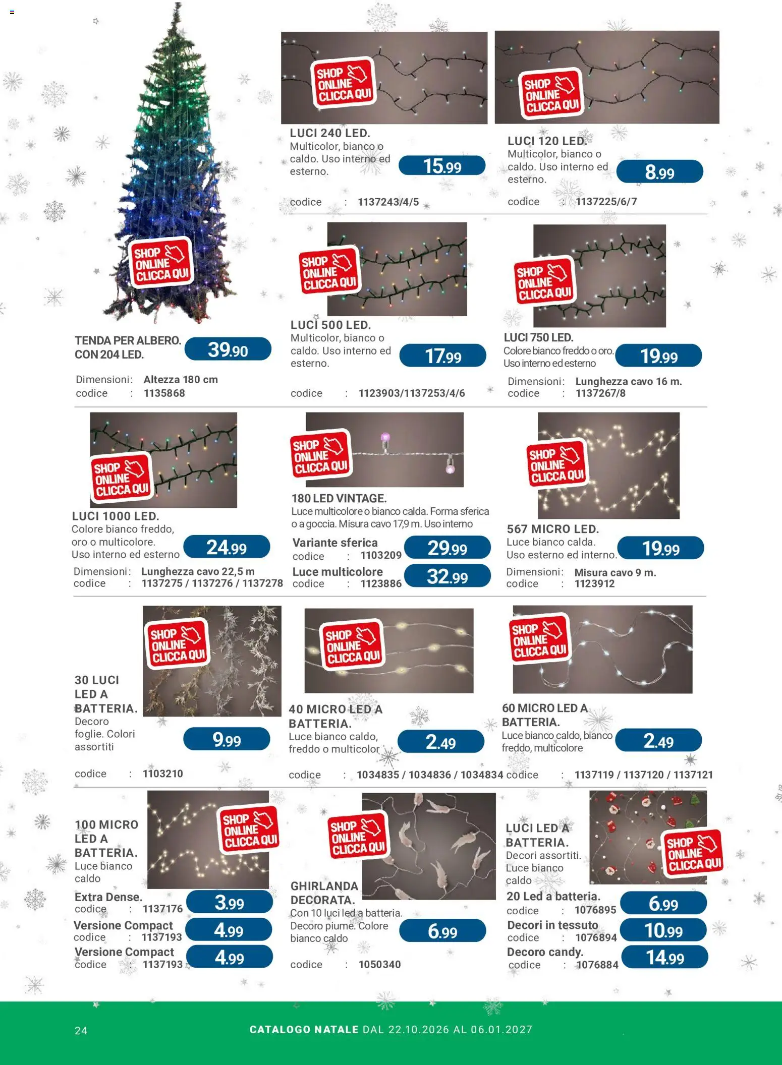 Anteprima dell'opuscolo CFadda volantino Natale dal negozio CFadda valido da 22/10/2026 - Batteria, Tenda, Cavo