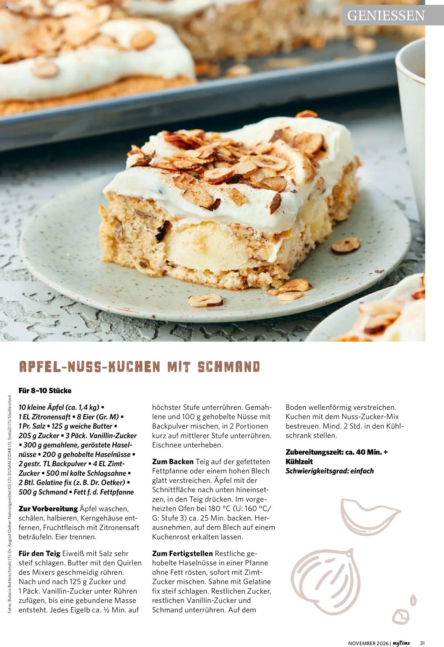 Vorschau von dem Prospekt des Geschäftes Combi, gültig ab dem 01.11.2026 - Kuchen, Butter, Äpfel, Ofen, Schlagsahne, Zucker, Butterschmalz, Nüsse