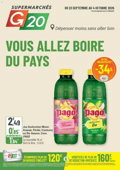 Prévisualisation de G20 Supermarchés catalogue du magasin G20 Supermarchés formulaire valide 23/09/2026