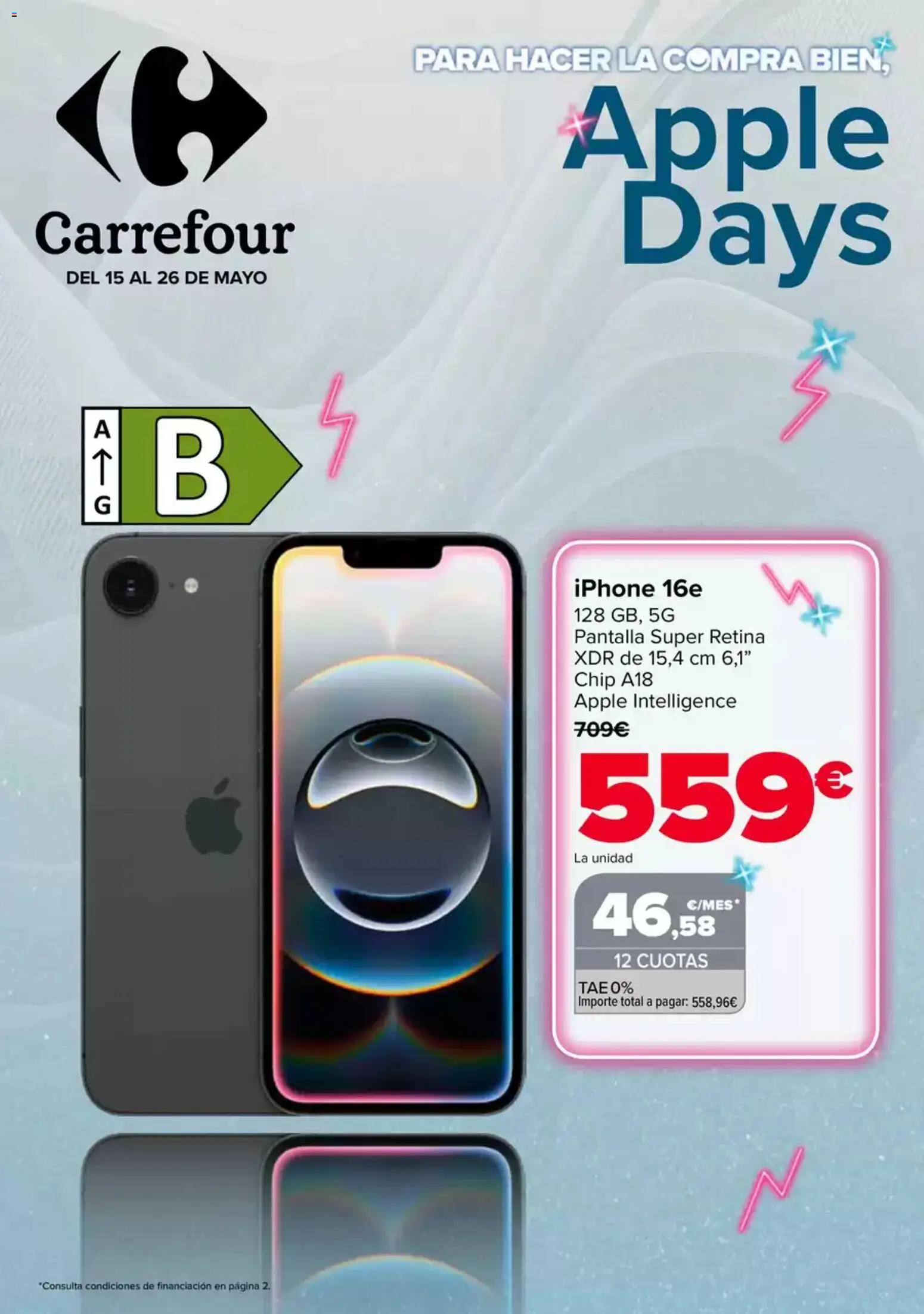 Vista previa del folleto de la tienda Carrefour válido desde el 15/05/2026 - Apple, Iphone