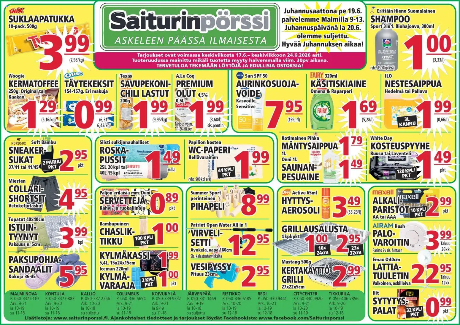 Kaupan Saiturinpörssi Saiturinpörssi tarjoukset esikatselu, voimassa 17/06/2026