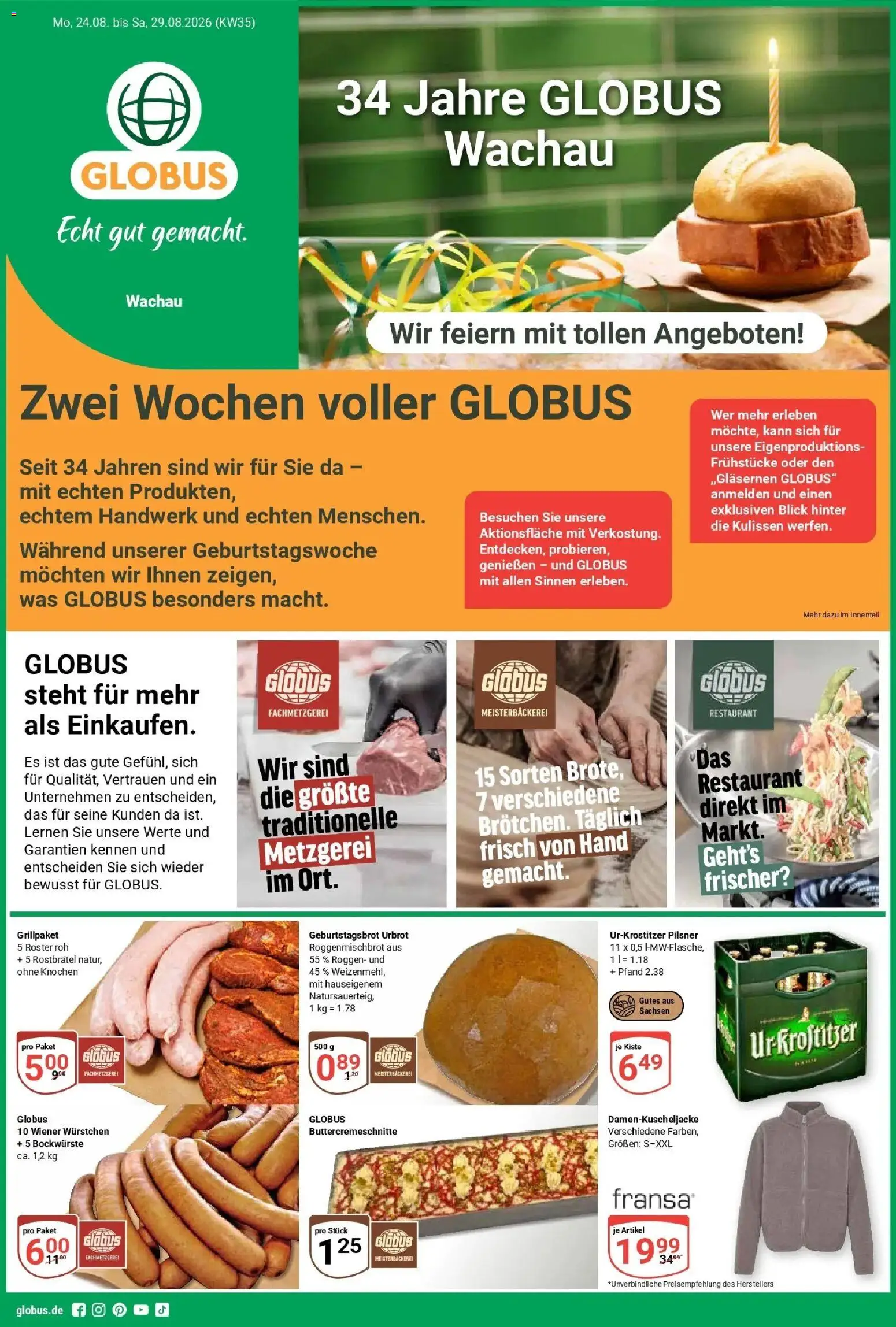 Vorschau von dem Prospekt des Geschäftes Globus, gültig ab dem 24.08.2026