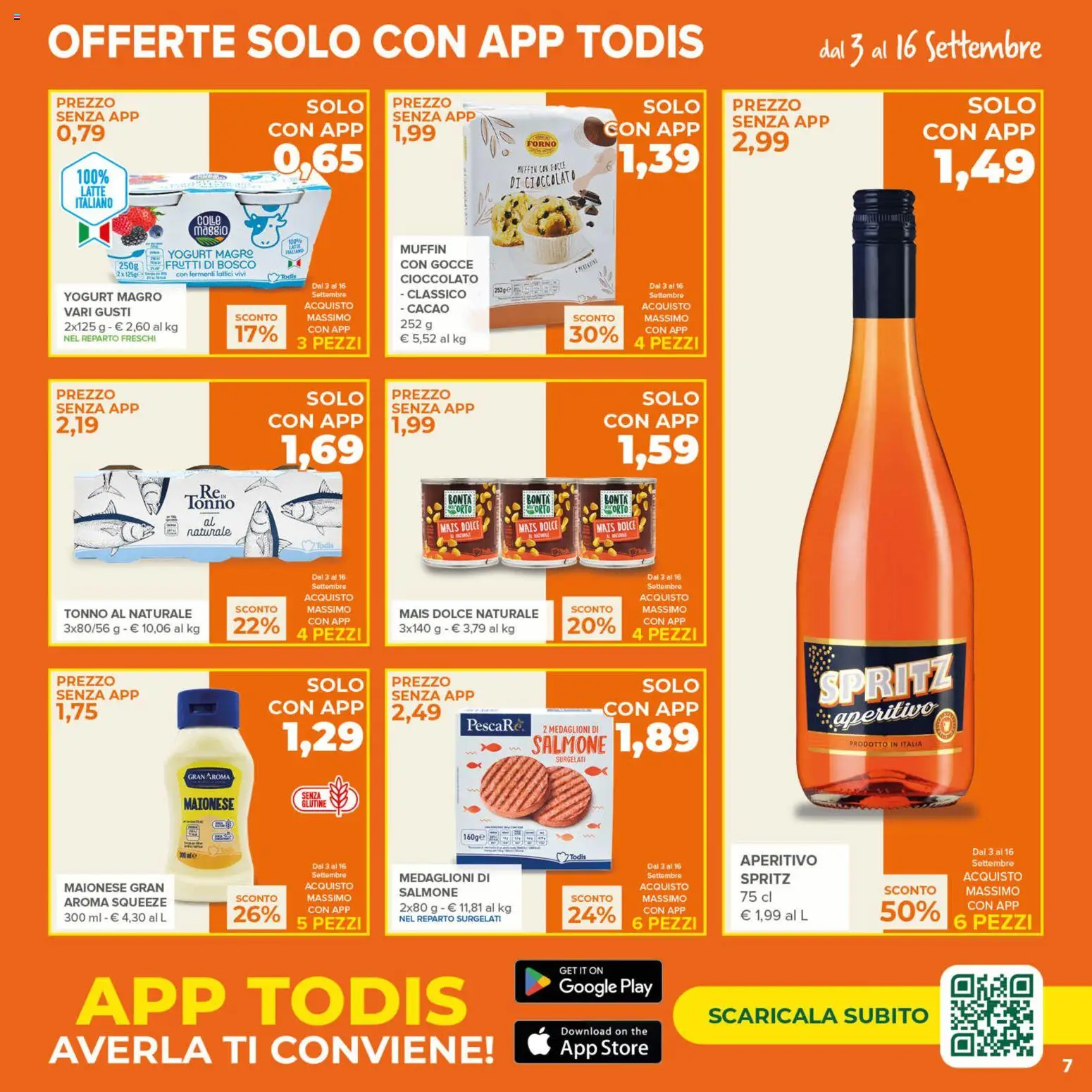 Anteprima dell'opuscolo Todis volantino Sicilia dal negozio Todis valido da 03/09/2026 - Aperitivo, The, Muffin, Cioccolato, Yogurt, Tonno, Frutti di bosco, Tonno al naturale