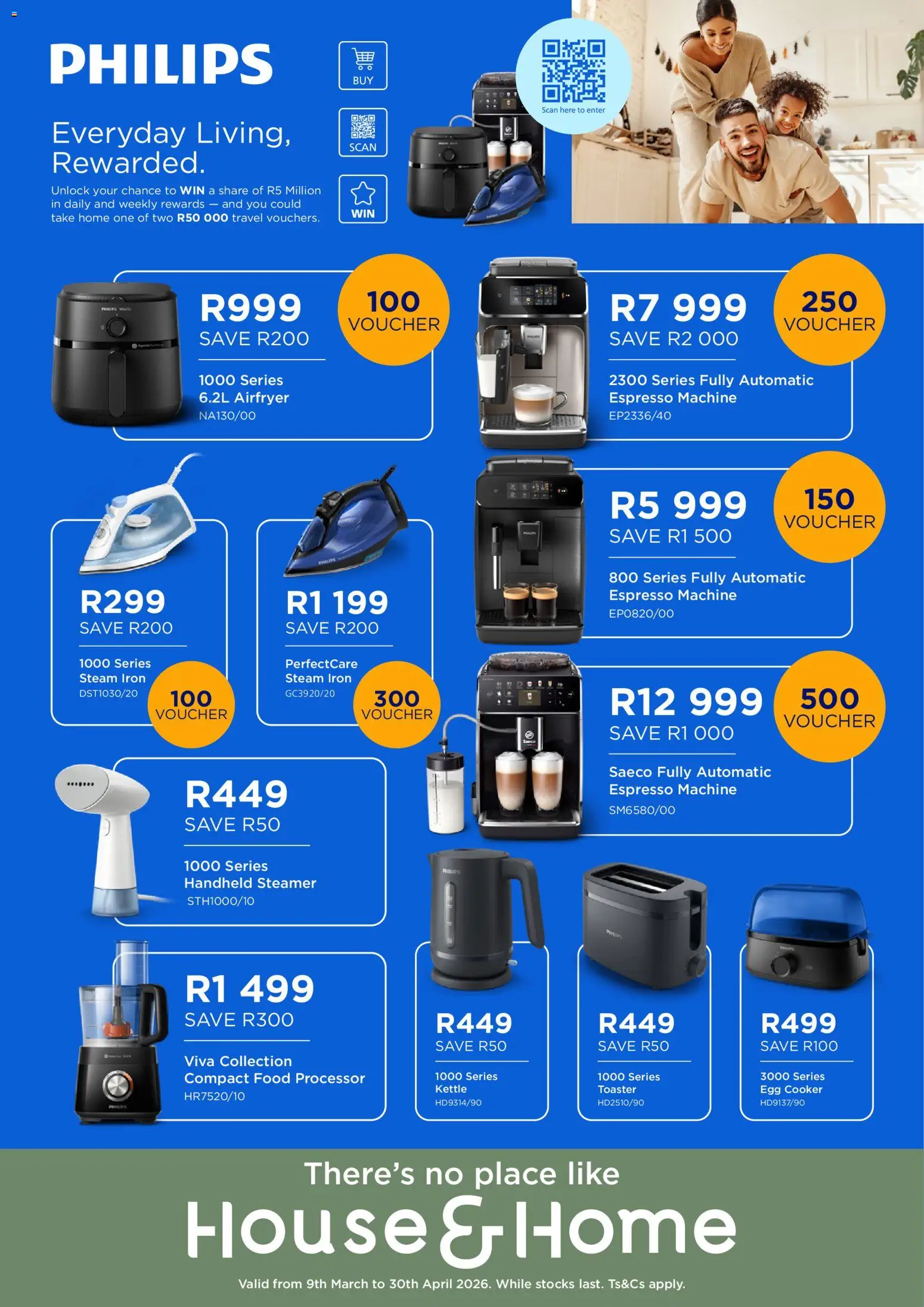 Preview of House and Home flyer valid from 09/03/2026 - Kettle, Iron, Toaster, Food processor, Cooker