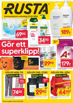 Förhandsgranska reklamblad Rusta erbjudanden från butik Rusta gäller från 12/10/2026