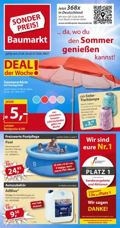 Vorschau von dem Prospekt des Geschäftes Sonderpreis Baumarkt, gültig ab dem 27.06.2026