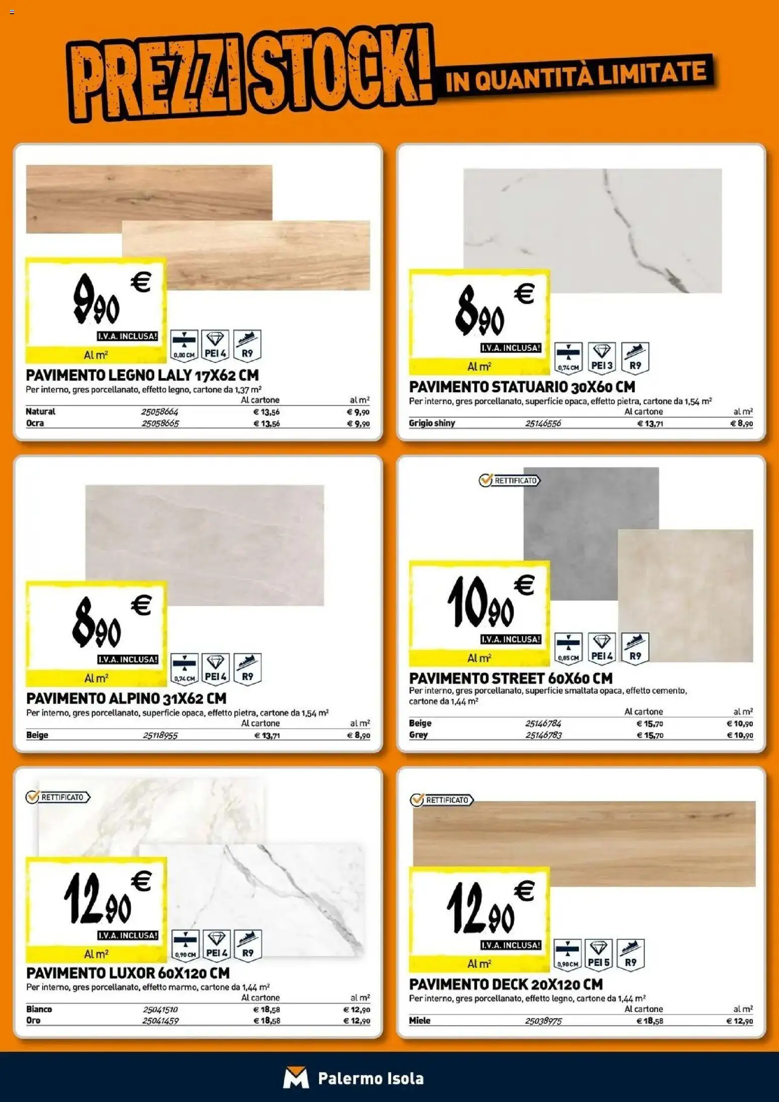 Anteprima dell'opuscolo TECNOMAT catalogo Isola delle Femmine dal negozio TECNOMAT valido da 29/10/2026 - Miele, Pavimento