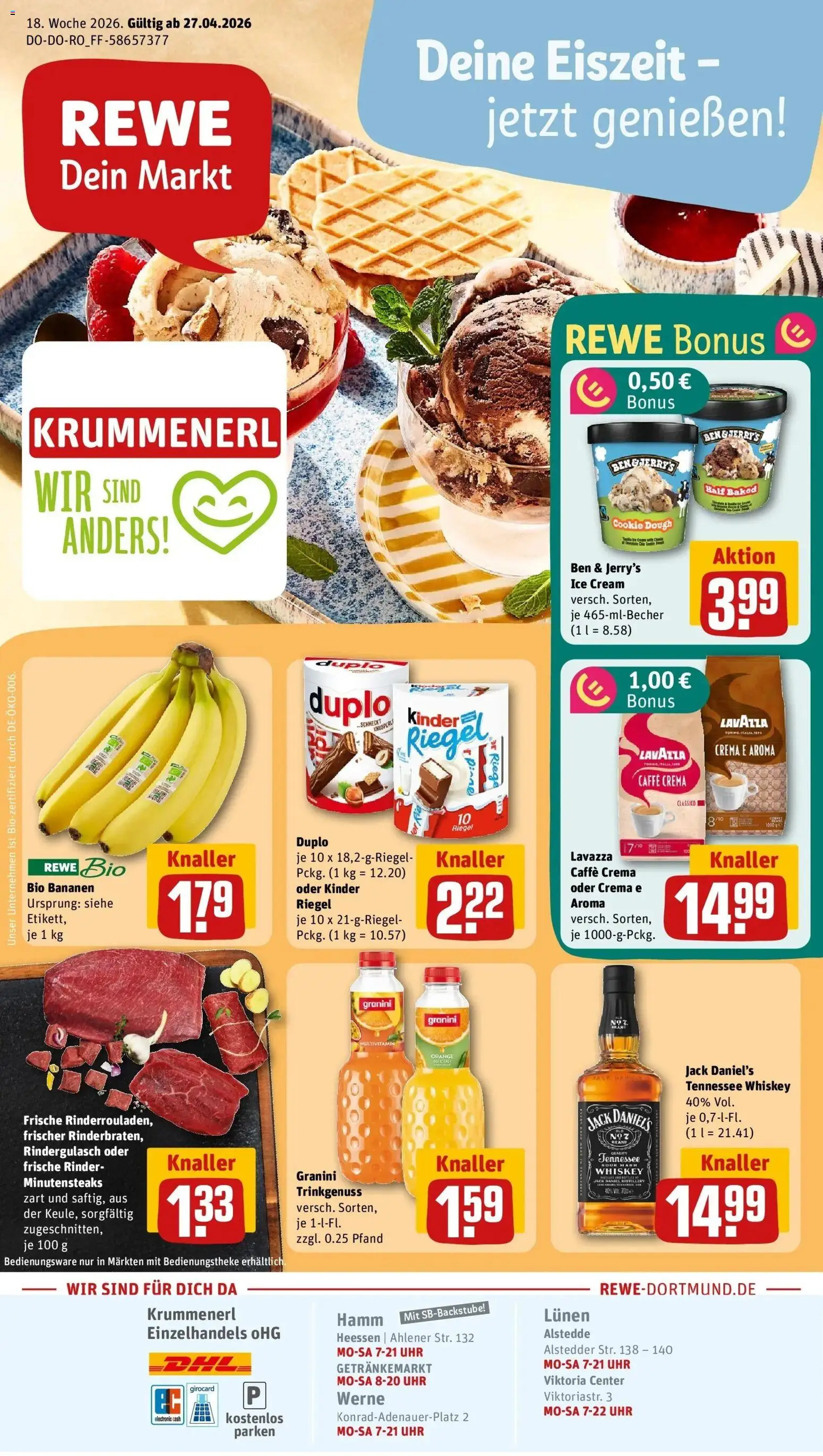 Vorschau von dem Prospekt des Geschäftes Rewe, gültig ab dem 27.04.2026