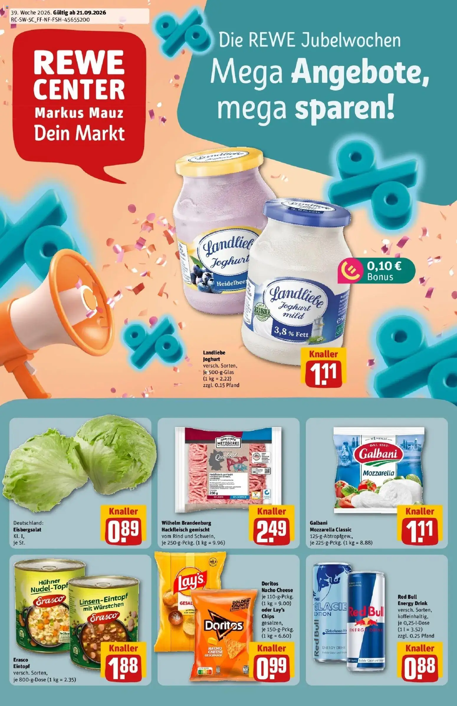 Vorschau von dem Prospekt des Geschäftes Rewe, gültig ab dem 21.09.2026