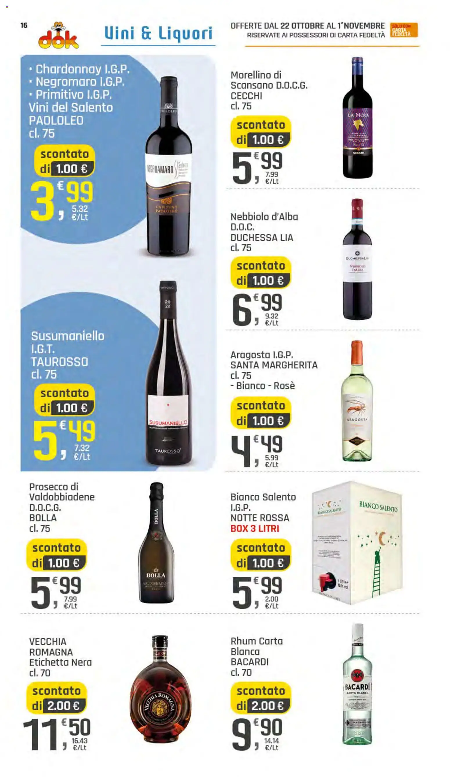 Anteprima dell'opuscolo DOK volantino dal negozio DOK valido da 22/10/2026 - Prosecco, Bacardi
