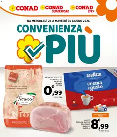 Anteprima dell'opuscolo Conad volantino Convenienza Più Lazio dal negozio Conad valido da 24/06/2026