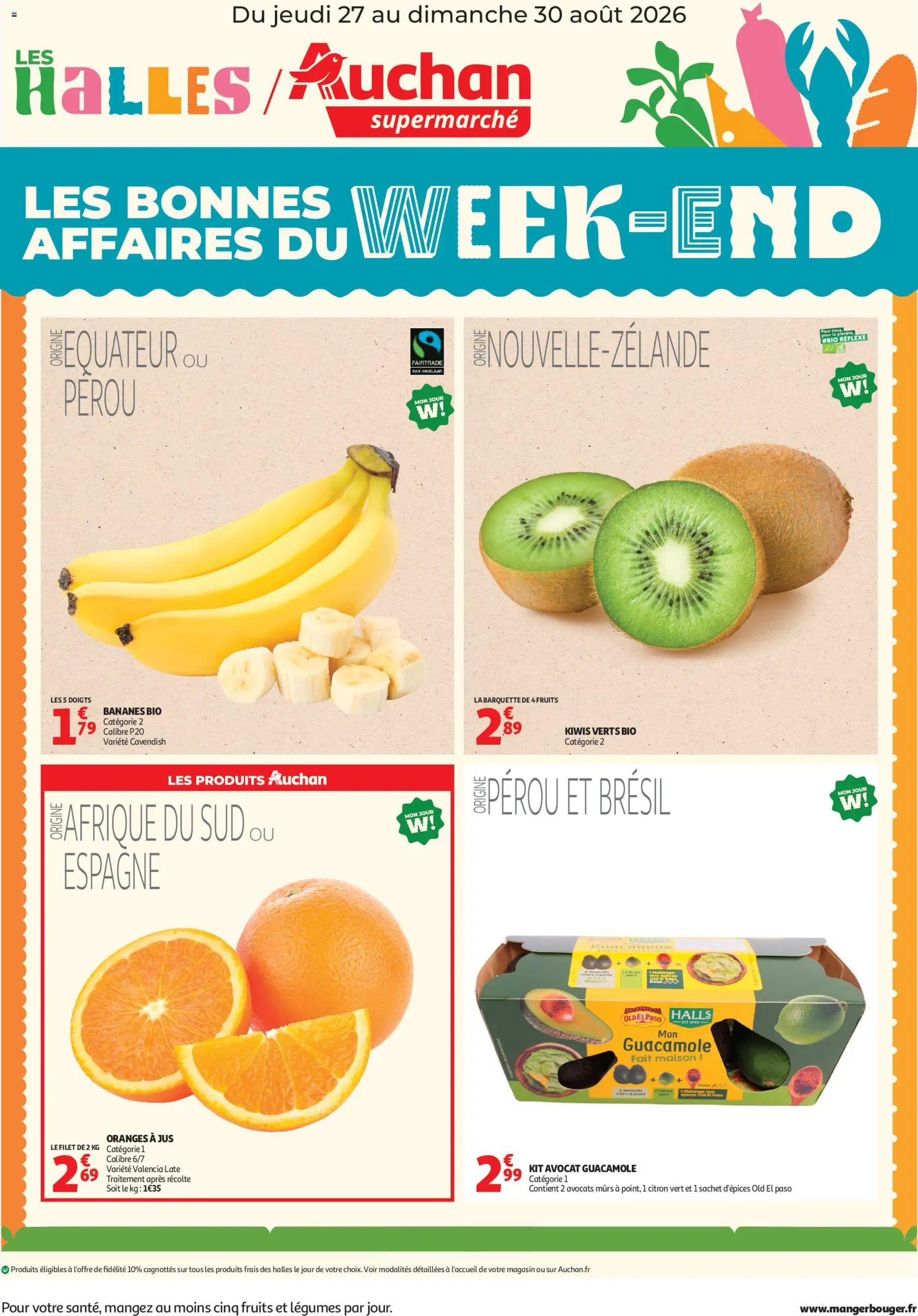 Voorbeeld van Auchan Les bons plan du week end dans votre super van winkel Auchan geldig vanaf 27/08/2026