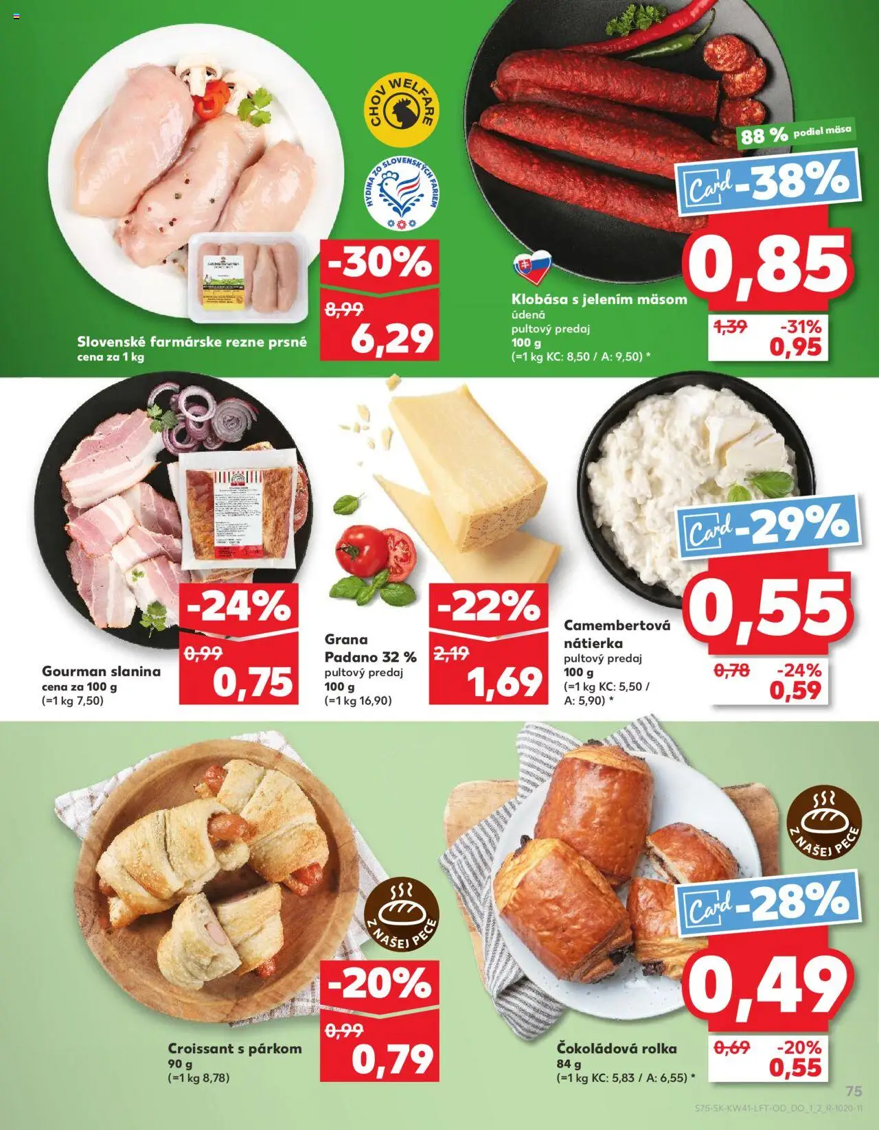 Náhľad Kaufland letáku platného od 09.10.2025 - Croissant, Pec, Klobása, Slanina, Nátierka