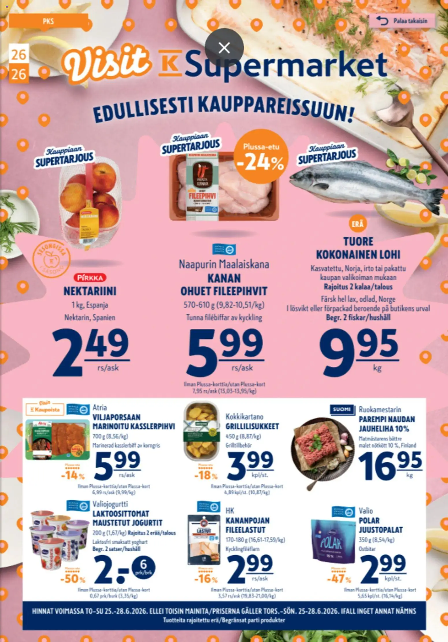 Kaupan K-Supermarket K-Supermarket tarjoukset esikatselu, voimassa 25/06/2026