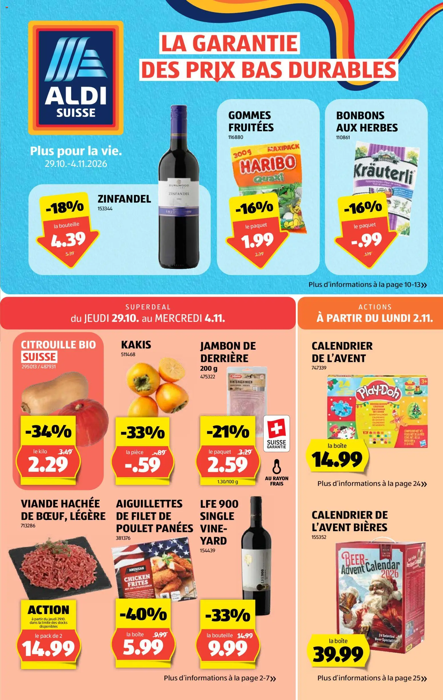 Vorschau des Merkblatts Aldi aktionen FR vom Shop Aldi gültig von 29.10.2026 bis 04.11.2026 - Rouge