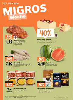 Vorschau des Merkblatts Migros aktionen vom Shop Migros gültig von 23.07.2026 bis 29.07.2026