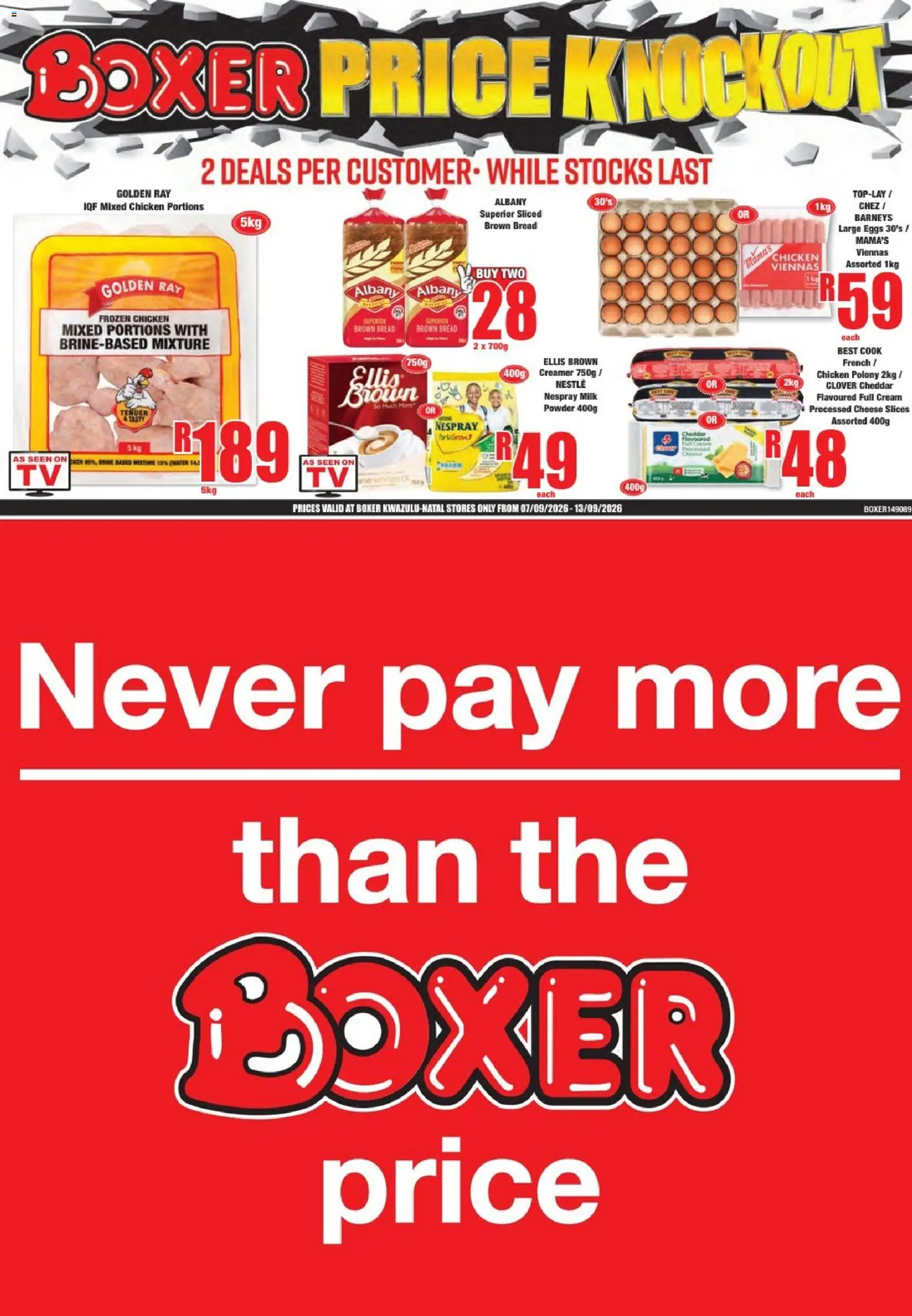 Preview of Boxer flyer valid from 07/09/2026