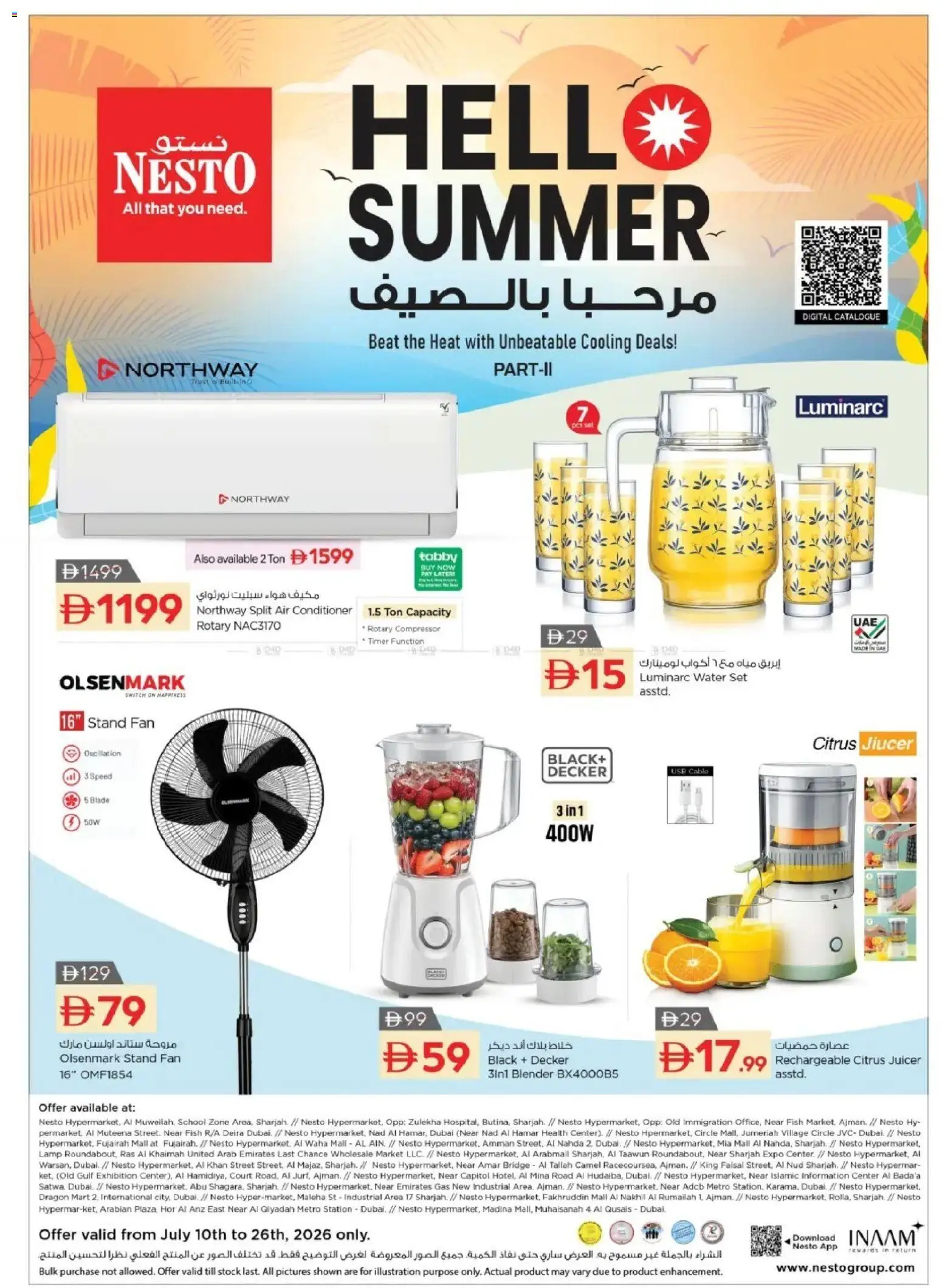 Preview of the catalogue Nesto catalogue hello summer of store Nesto valid from 10 Jul, 2026