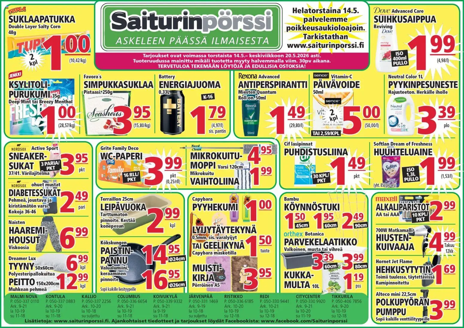 Kaupan Saiturinpörssi Saiturinpörssi tarjoukset esikatselu, voimassa 14/05/2026
