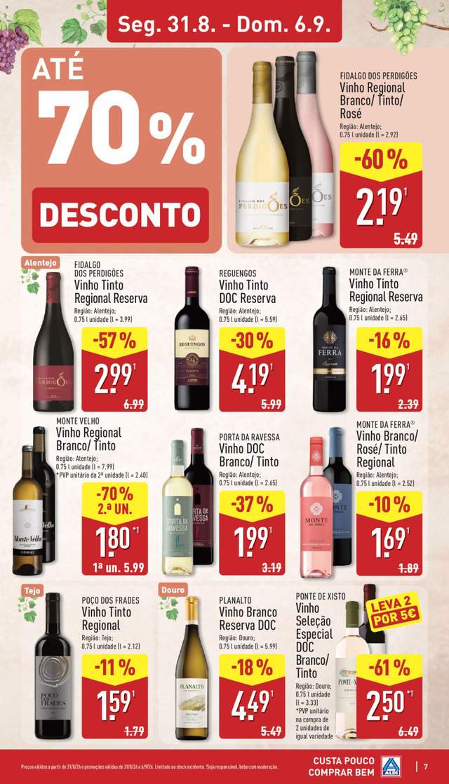 Novo folheto Aldi a partir de 31/08