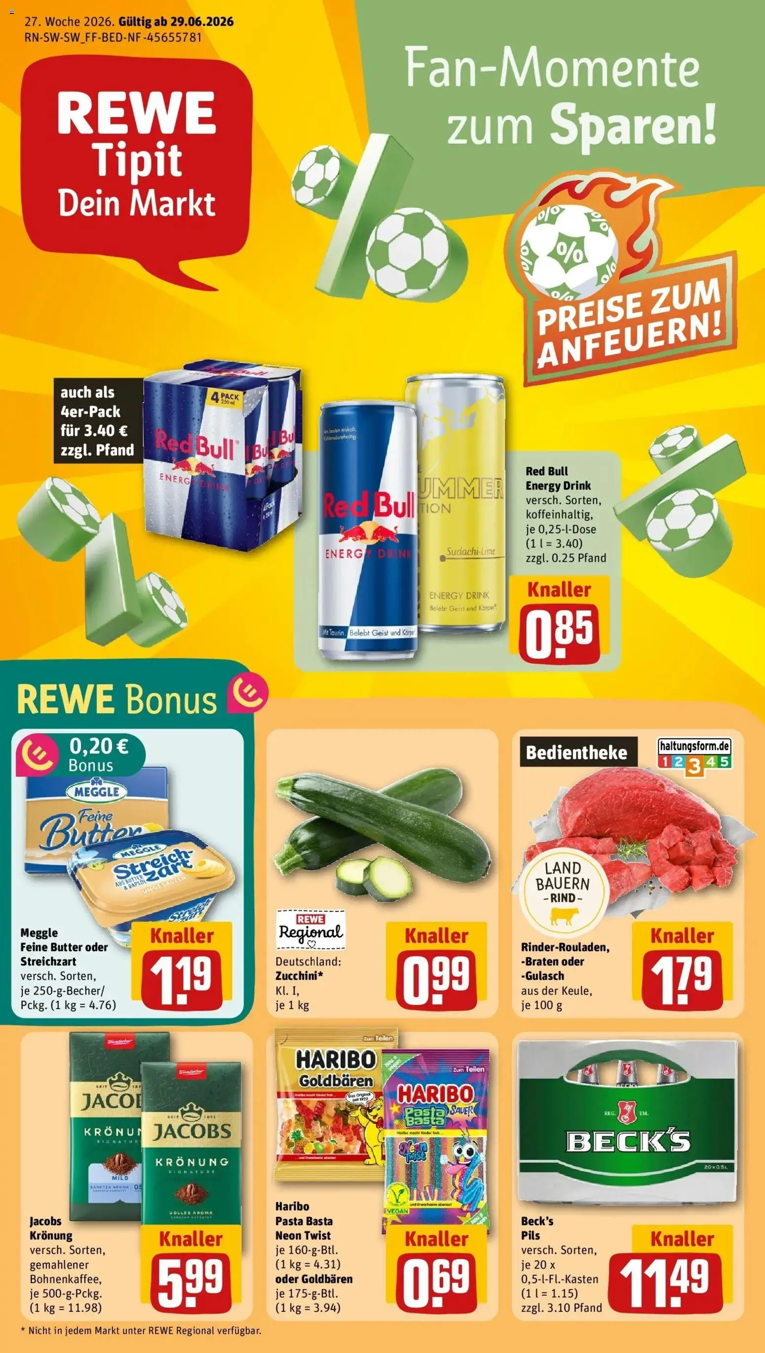 Vorschau von dem Prospekt des Geschäftes Rewe, gültig ab dem 29.06.2026