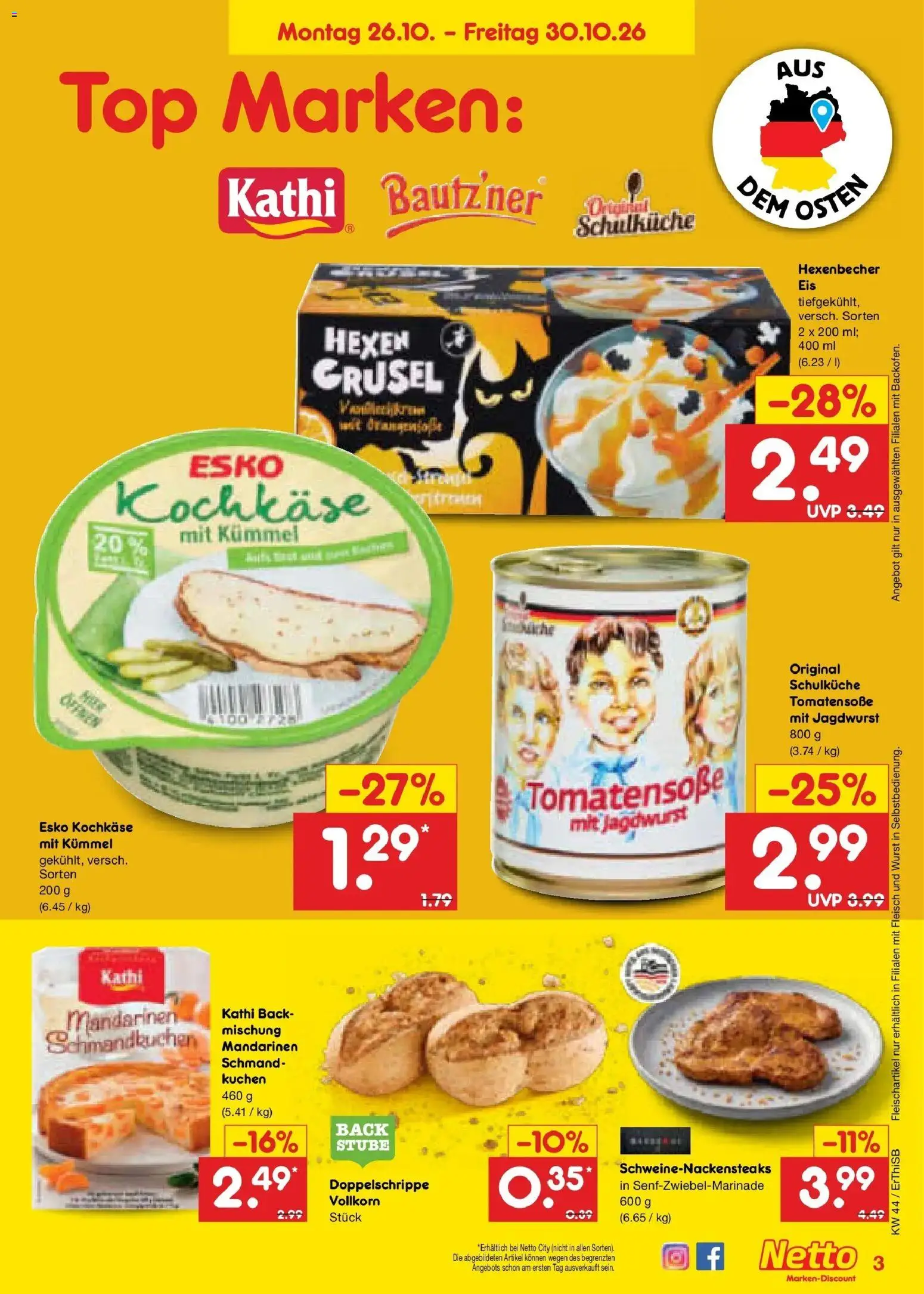 Vorschau von dem Prospekt des Geschäftes Netto Marken-Discount, gültig ab dem 26.10.2026
