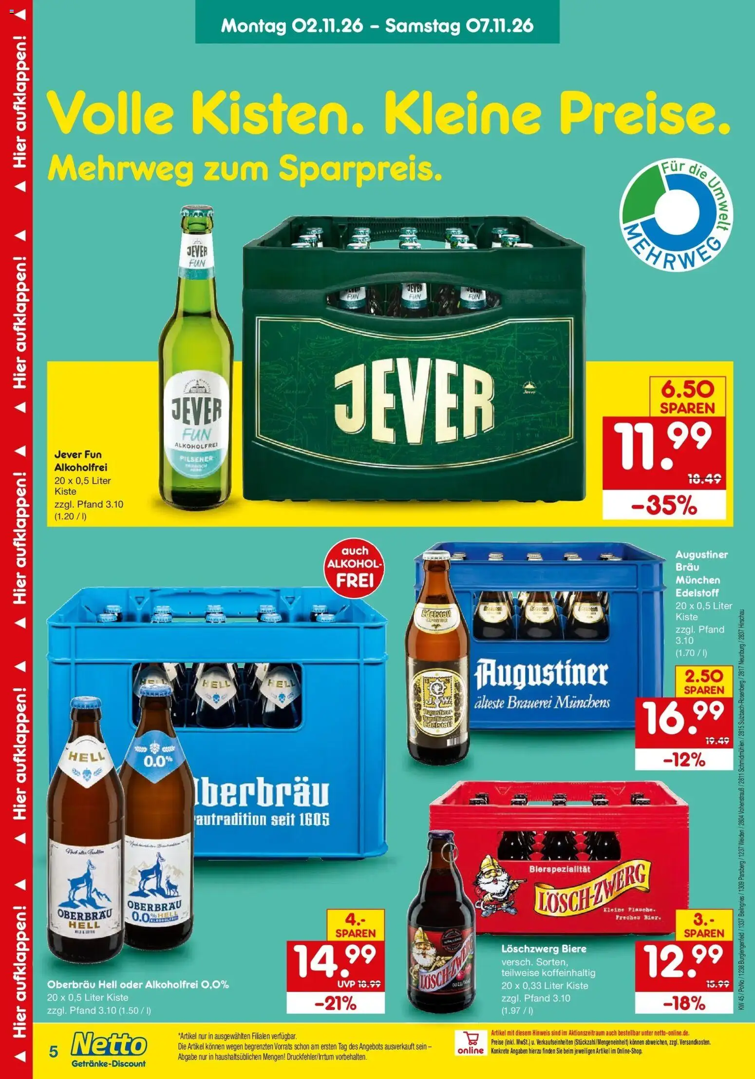 Vorschau von dem Prospekt des Geschäftes Netto Marken-Discount, gültig ab dem 02.11.2026 - Alkohol, Jever