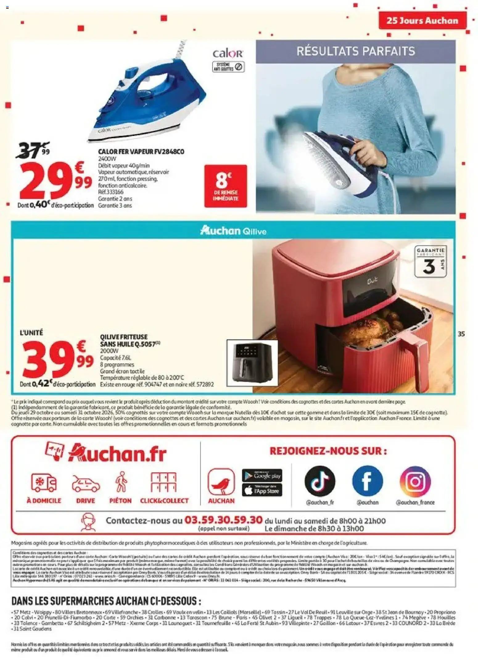 Prévisualisation de Auchan 25 jours 1 supers du magasin Auchan formulaire valide 27/10/2026
